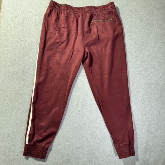 Vintage Y2K Abercrombie & Fitch Sweatpants Mens L Burgundy Drawstring Heavy - Picture 6 of 7